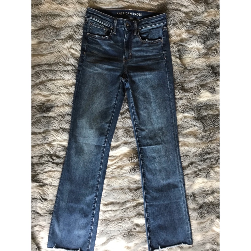 High Waisted Flare Ankle Jean